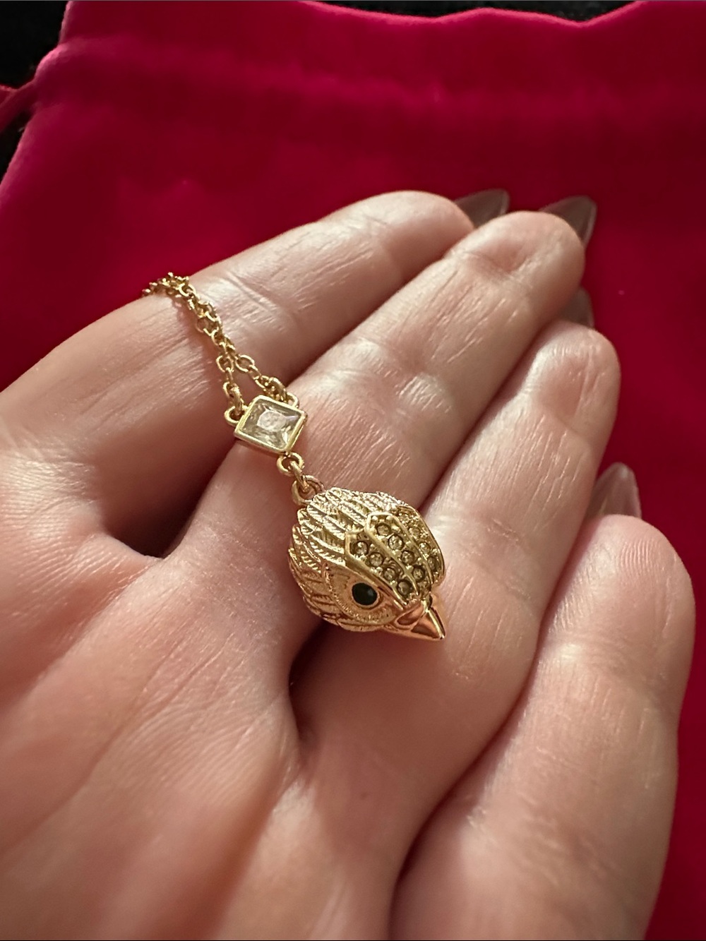 Kurt Geiger Eagle Pavé Pendant Necklace NWT - Picture 6 of 6